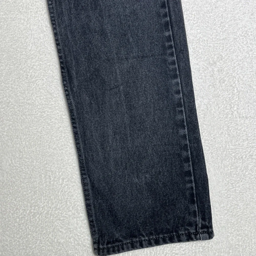 Levi's 505 Jeans Mens 33x32 Black Regular Fit Straight Leg Faded Denim Casual